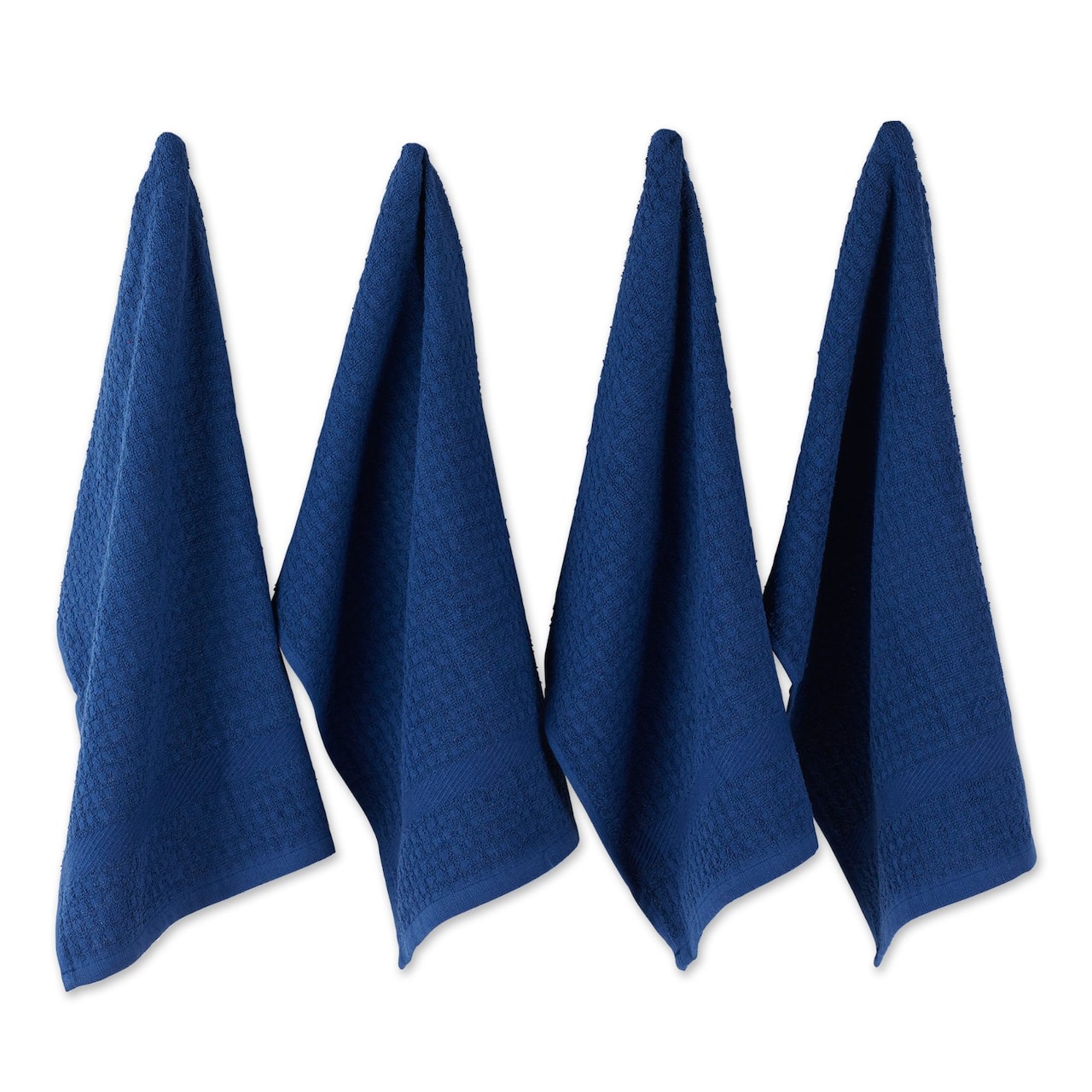 DII® Solid Nautical Blue Waffle Terry Dishtowel, 4ct.
